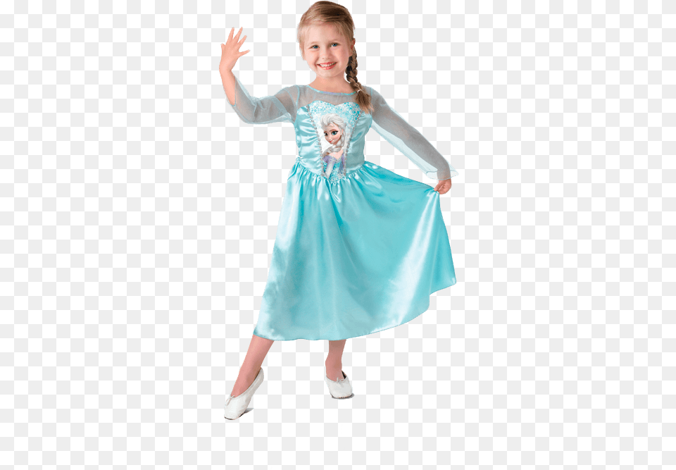 Robe Elsa 3 A 4 Ans La Reine Des Neiges Vestido Sencillo De Frozen, Person, Clothing, Costume, Dress Free Png Download