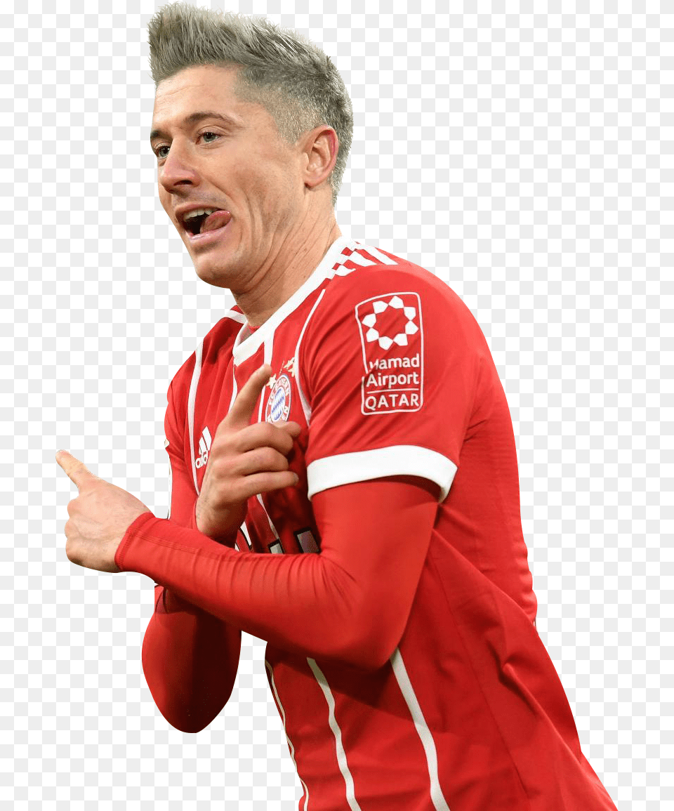 Robert Lewandowski Silver Hair, Shirt, Person, Clothing, Face Png Image