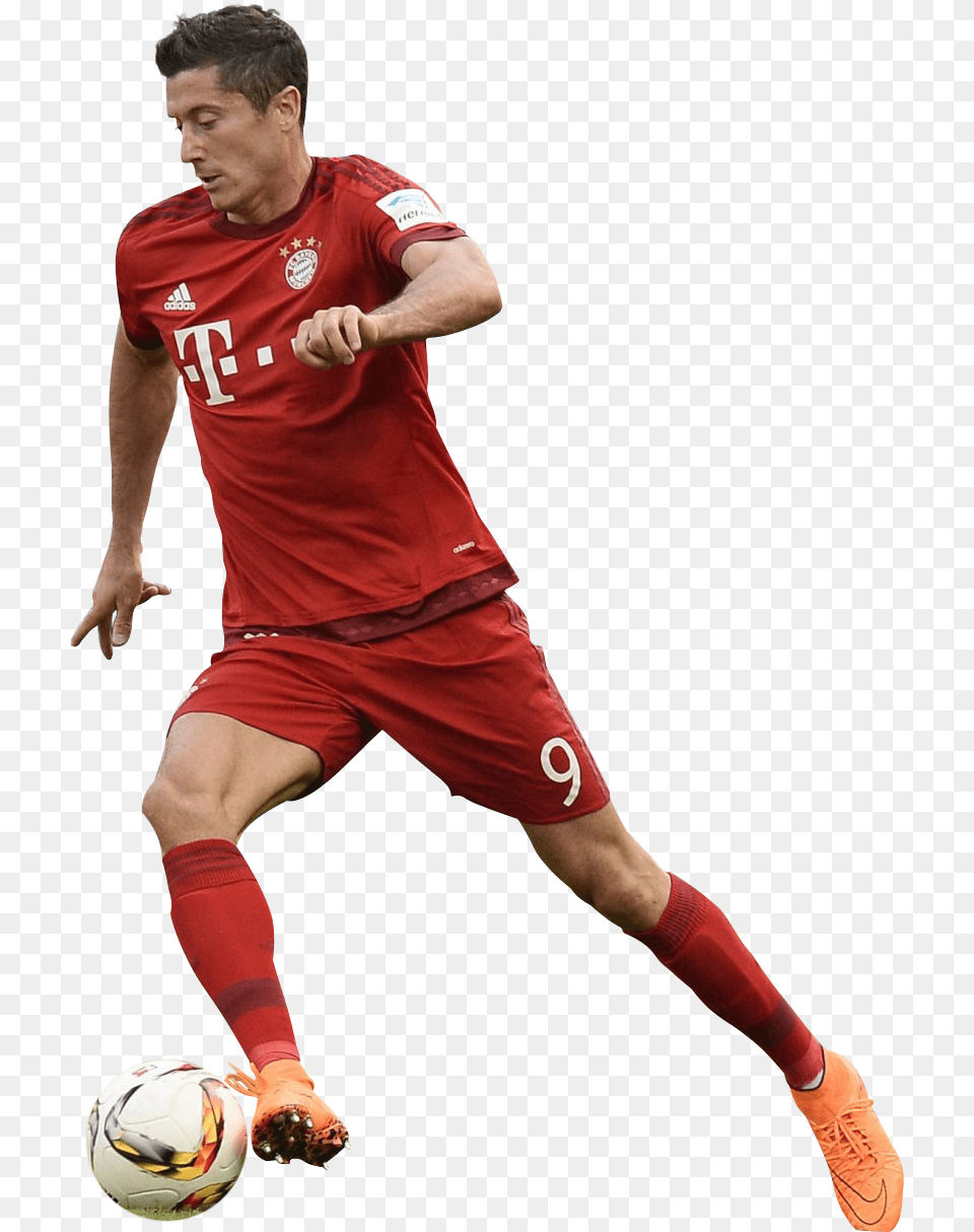 Robert Lewandowskirender Kick Up A Soccer Ball, Sport, Soccer Ball, Football, Person Free Png Download