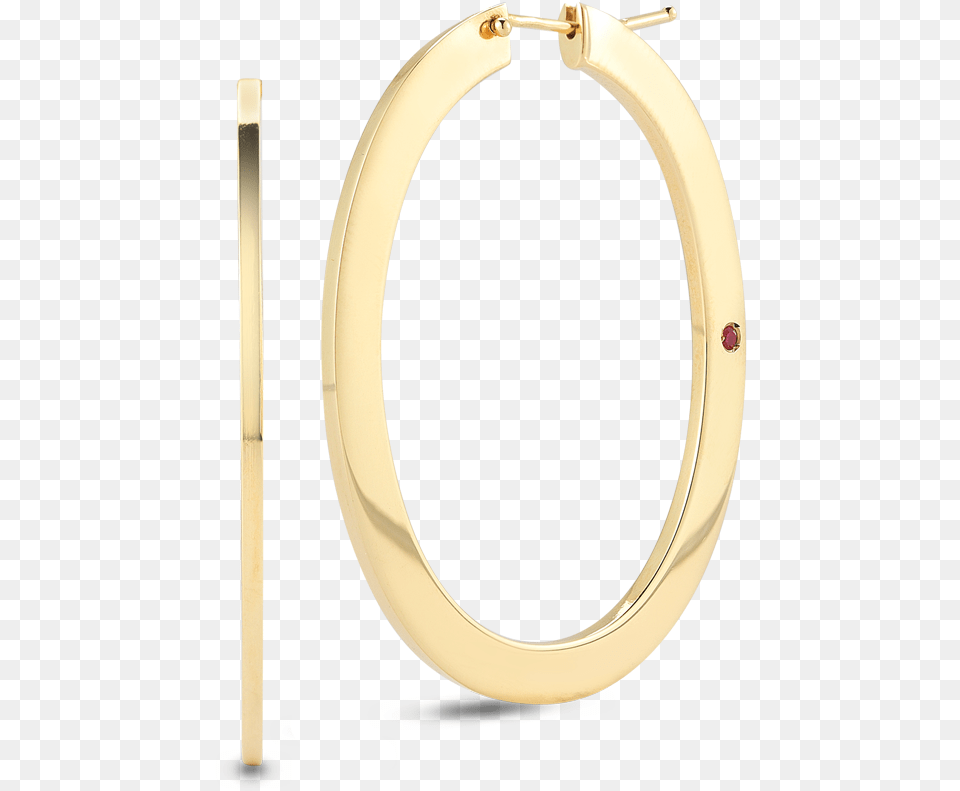 Roberto Coin 18k Hoop Earrings Flat, Accessories, Earring, Jewelry, Diamond Free Transparent Png