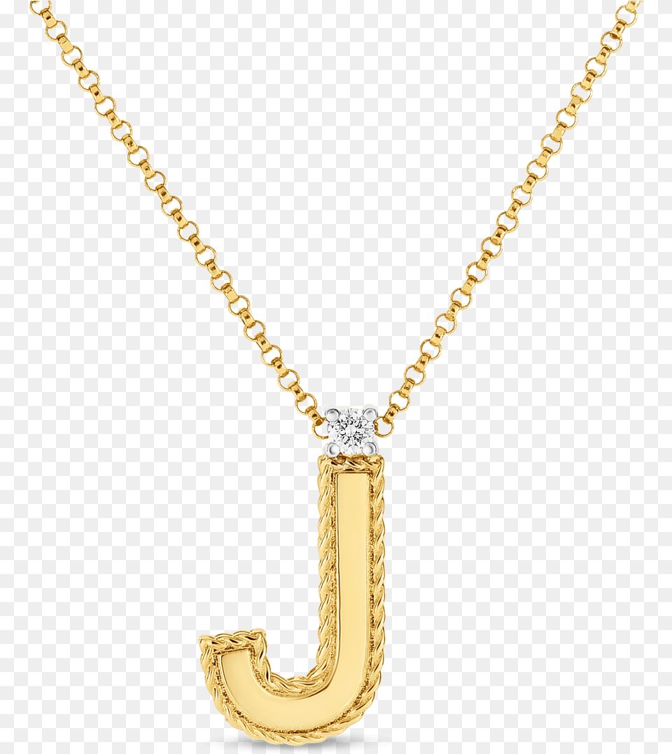 Roberto Coin 18k Yellow Gold Block Letter Pendant Pendant, Accessories, Jewelry, Necklace, Diamond Free Png