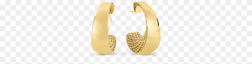 Roberto Coin 18kt Gold U0027ju0027 Hoop Earrings Gold Casters Fine Solid, Accessories, Cuff, Earring, Jewelry Free Transparent Png