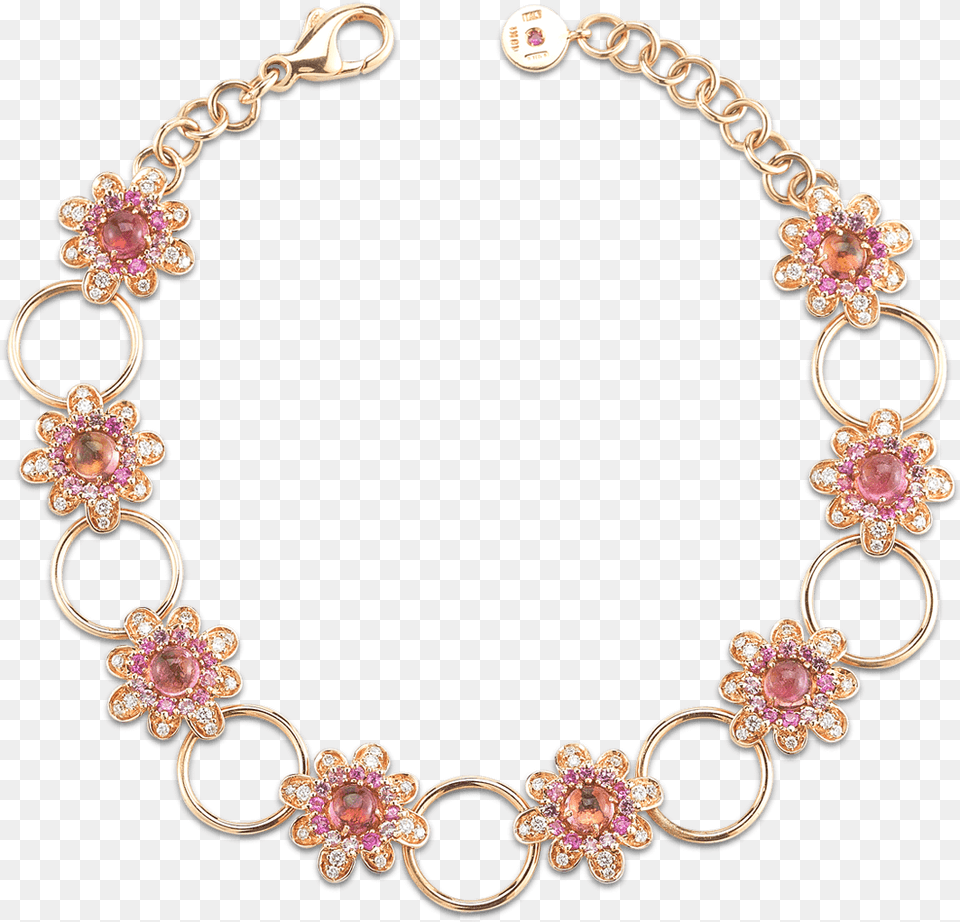 Roberto Coin Art Nouveau 18k Rose Gold Bracelet With Blue White Red Bead Bracelet, Accessories, Jewelry, Necklace Png