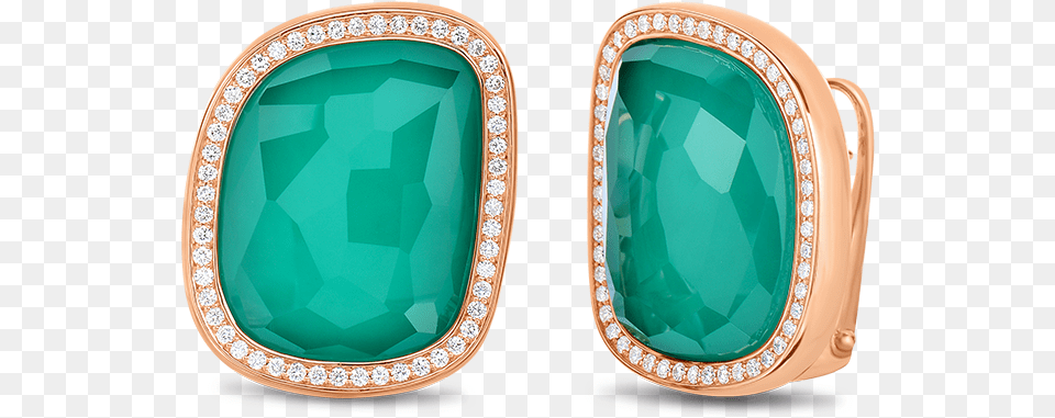 Roberto Coin Black Jade 18k Rose Gold Earrings, Accessories, Gemstone, Jewelry, Emerald Png Image