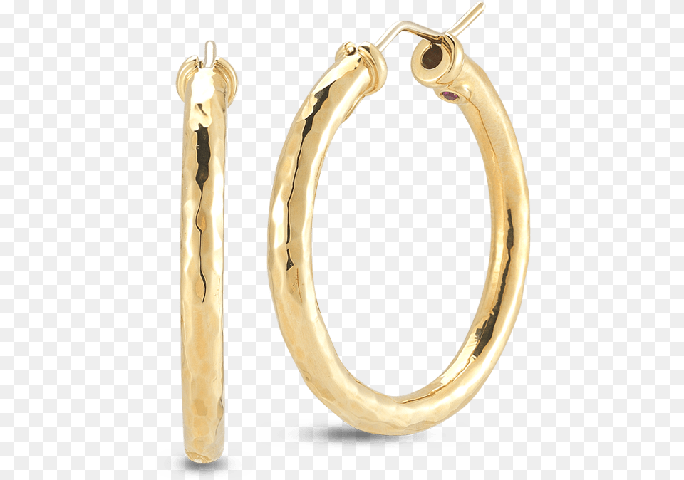 Roberto Coin Designer Gold 18k Yellow Gold Small Roberto Coin 18k Yellow Gold Martellato Hoop Earrings, Accessories, Jewelry, Earring, Grenade Png Image