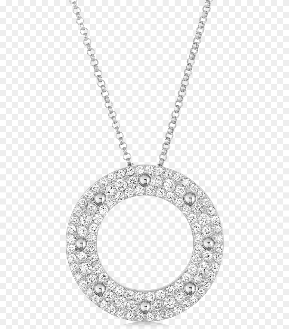 Roberto Coin Diamond Circle Pendant Conjunto Brinco E Colar Margarida, Accessories, Gemstone, Jewelry, Necklace Free Png Download