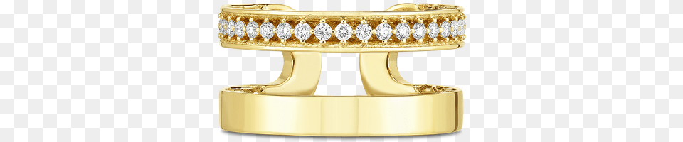 Roberto Coin Double Symphony Golden Gate Ring With Roberto Coin Double Symphony Diamond Amp 18k Yellow, Accessories, Jewelry, Gold, Ornament Free Png Download