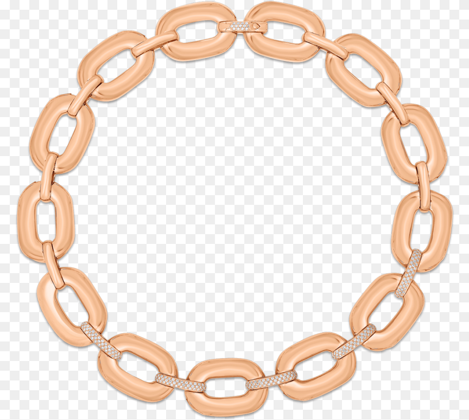 Roberto Coin Link Necklace With Diamonds Bracelet, Accessories, Jewelry Free Png Download