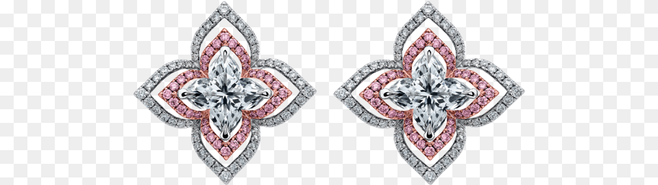 Roberto Coin Princess Flower Earrings Large, Accessories, Earring, Jewelry, Diamond Free Transparent Png