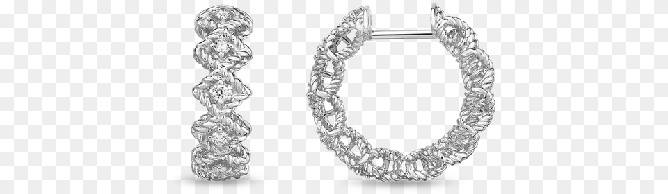 Roberto Coin Round Diamond Hoop Earring Earrings, Accessories, Jewelry, Gemstone, Bracelet Png