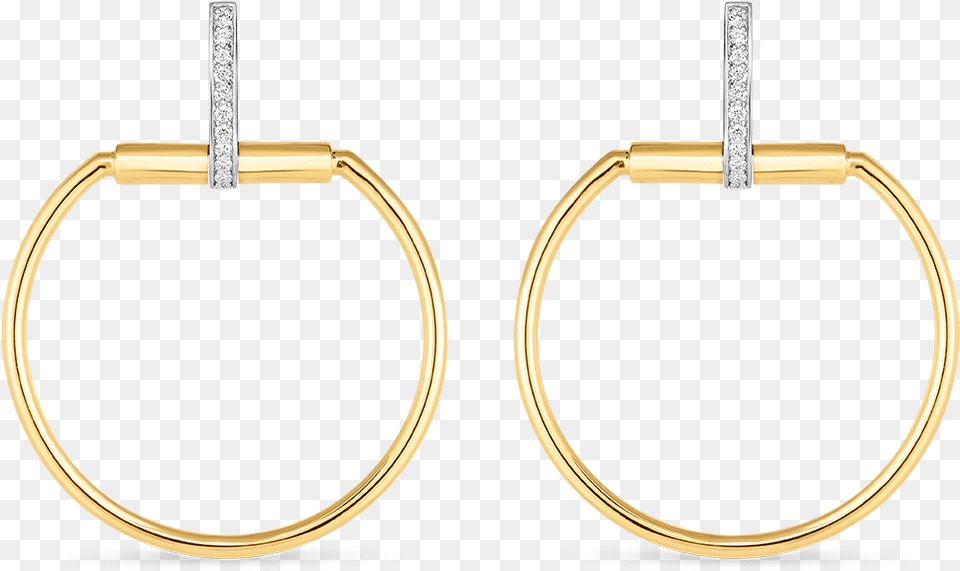 Roberto Coin Round Large Diamond Earrings, Accessories, Earring, Jewelry, Hoop Free Transparent Png