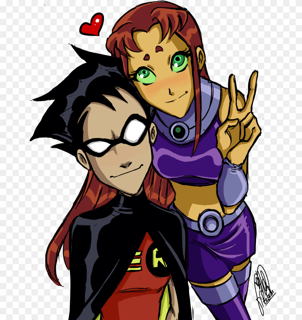 Robin And Starfire, Book, Comics, Publication, Person Png