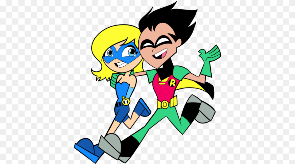 Robin And Terra Looking Happy Ppu9824 New Titan Teen Titans Go, Baby, Person, Cartoon, Face Png Image