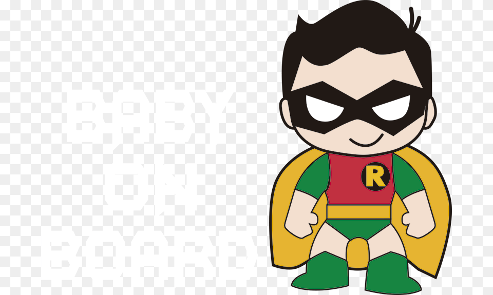 Robin Baby On Board Sticker Batman Y Robin Bebes, Person, Face, Head, Cartoon Free Transparent Png