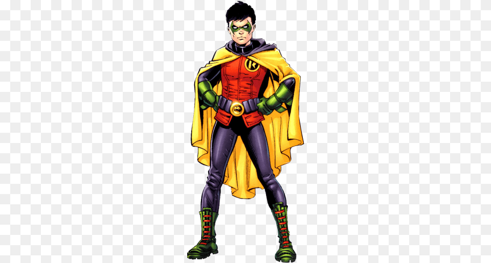 Robin Batman And Robin Damian Wayne, Cape, Clothing, Adult, Person Free Png Download