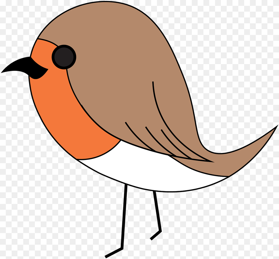 Robin Bird Vector Image On Pixabay Cartoon Simple Robin Bird, Animal, Beak, Astronomy, Moon Free Transparent Png