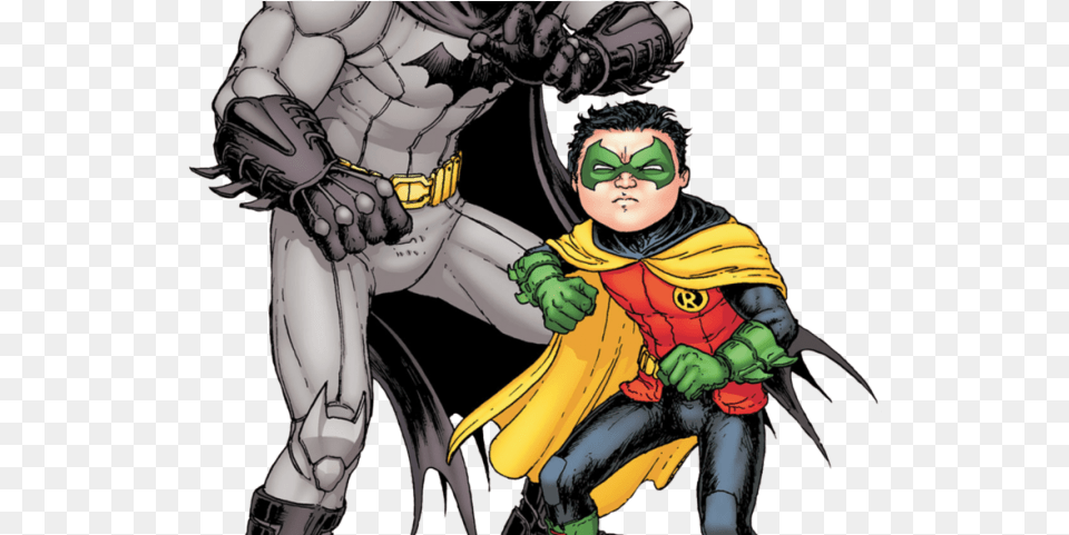 Robin Clipart Batman Batman And Damian Wayne Comics, Adult, Publication, Person, Female Png Image