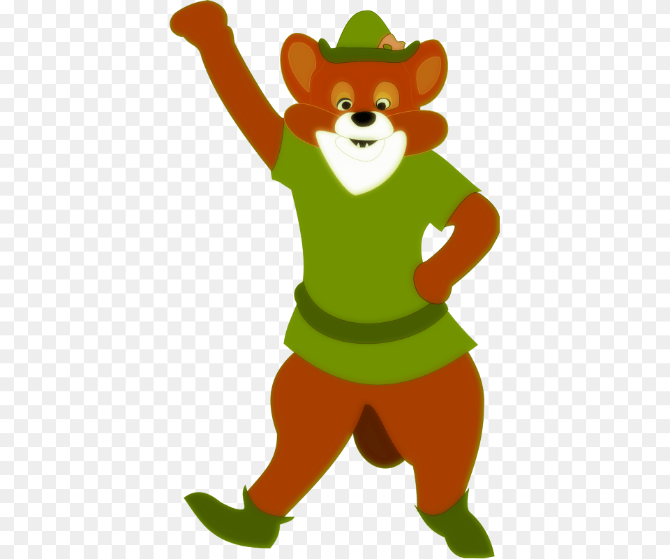 Robin Hood Fox Clipart, Elf, Mascot, Cartoon, Tape Free Png Download