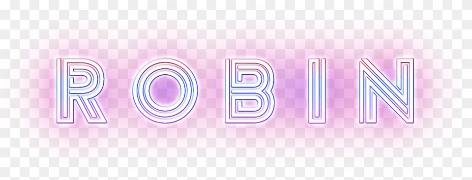 Robin Logo, Light, Neon, Purple, Disk Png Image