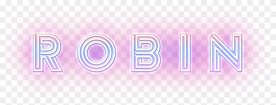 Robin Logo Graphic Design, Light, Neon, Purple, Disk Free Png Download