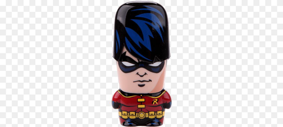 Robin Mimobot Batman Series Dc Comics Usb Flash Drive Mimobot Dc Comics Robin X Usb Flash Drive 8 Gb, Baby, Person, Helmet Png Image