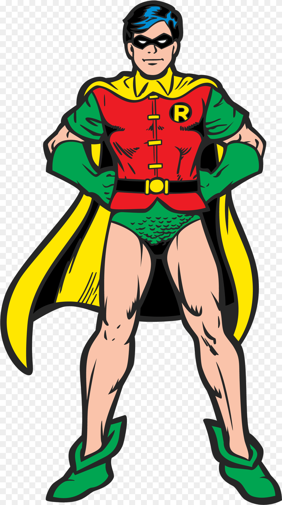 Robin Robin From Batman Cartoon, Clothing, Costume, Person, Book Free Png