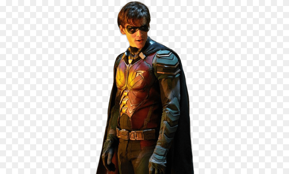 Robin Titans Dc Dcuniverse Teentitans Superhero Fight Robin Dick Grayson Titans, Clothing, Costume, Person, Adult Png Image
