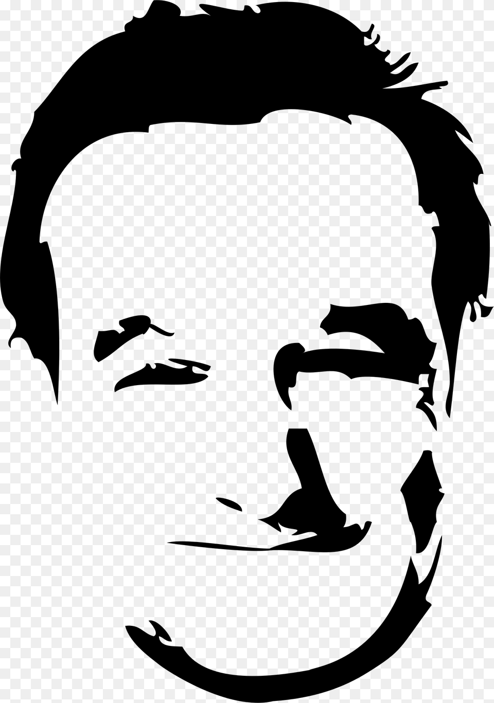 Robin Williams Drawing Outline Robin Williams Silhouette Print, Gray Free Png