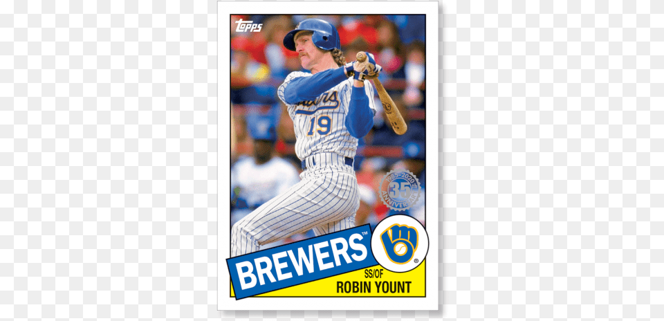 Robin Yount 2020 Topps Series 1 1985 Topps Baseball College Baseball, Person, People, Adult, Sport Png Image