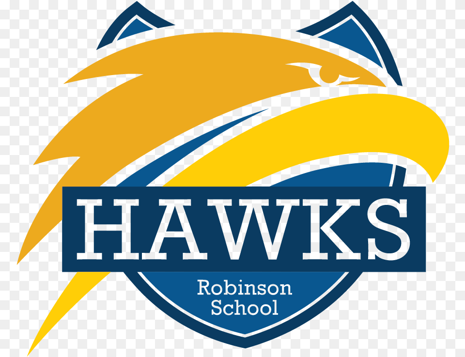 Robinson School Logofull Color Hawk Official Large Robinson School Hawks Logo, Animal, Fish, Sea Life, Shark Png