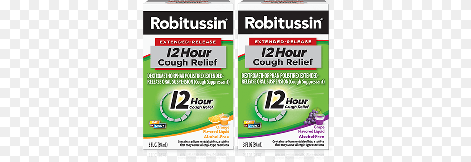 Robitussin 12 Hour Cough Medicine Over The Counter Robitussin 12 Hour Cough Relief, Advertisement, Poster, Scoreboard Png Image