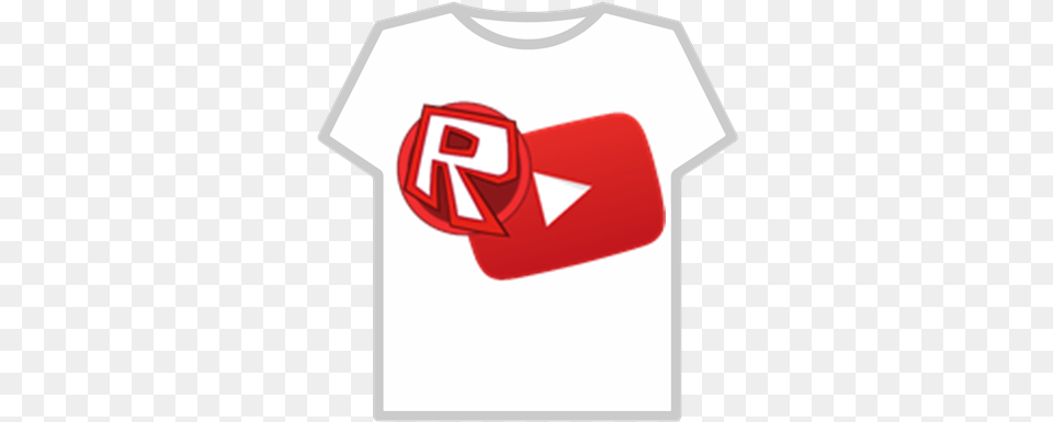 Roblox And Youtube Logo T Shirt Roblox Logo T Shirt Roblox, Clothing, T-shirt Free Png Download