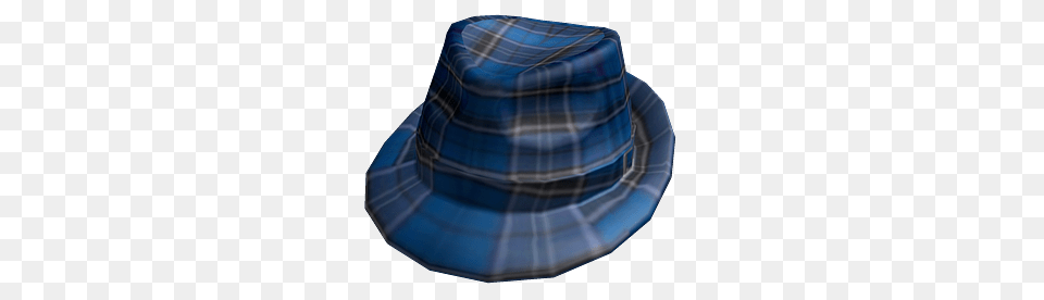 Roblox Blue Plaid Fedora Hat, Clothing, Sun Hat Png Image