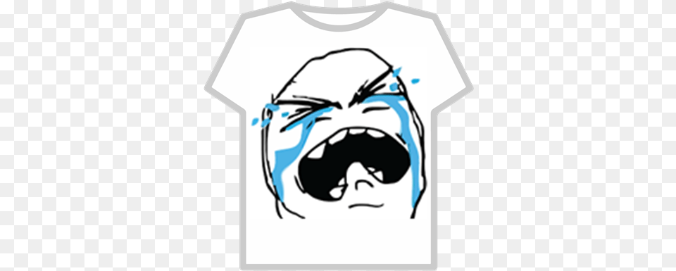 Roblox Face Meme Crying Meme, Clothing, T-shirt, Stencil, Baby Free Png