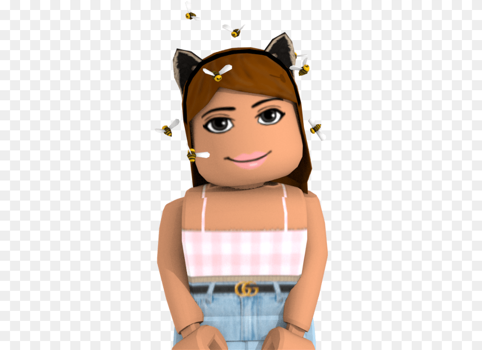 Roblox Girl Picsart Cartoon, Baby, Person, Doll, Toy Free Png