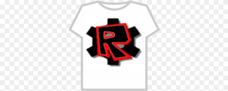 Roblox Red And Black Gear R Logo Short Sleeve, Clothing, Shirt, T-shirt, Symbol Png