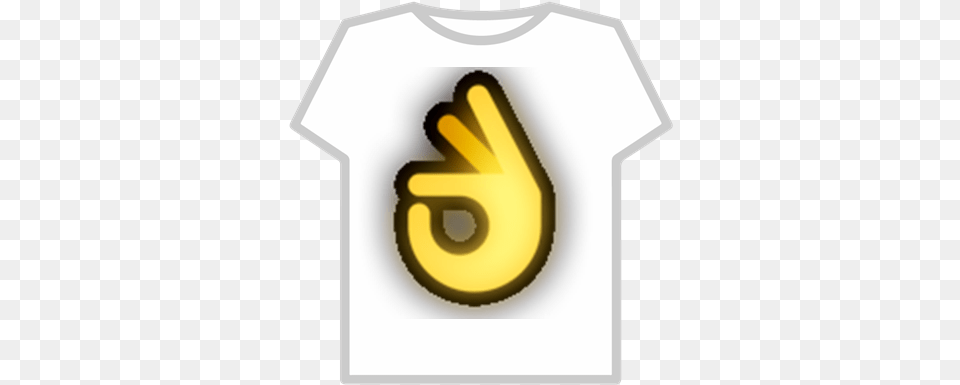 Roblox T Shirt Emoji Okay Hand, Clothing, T-shirt, Number, Symbol Png Image