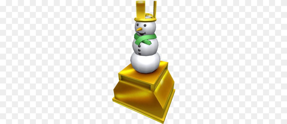 Roblox Winter Games 2014 Gold Trophy Roblox, Nature, Outdoors, Snow, Snowman Free Png Download