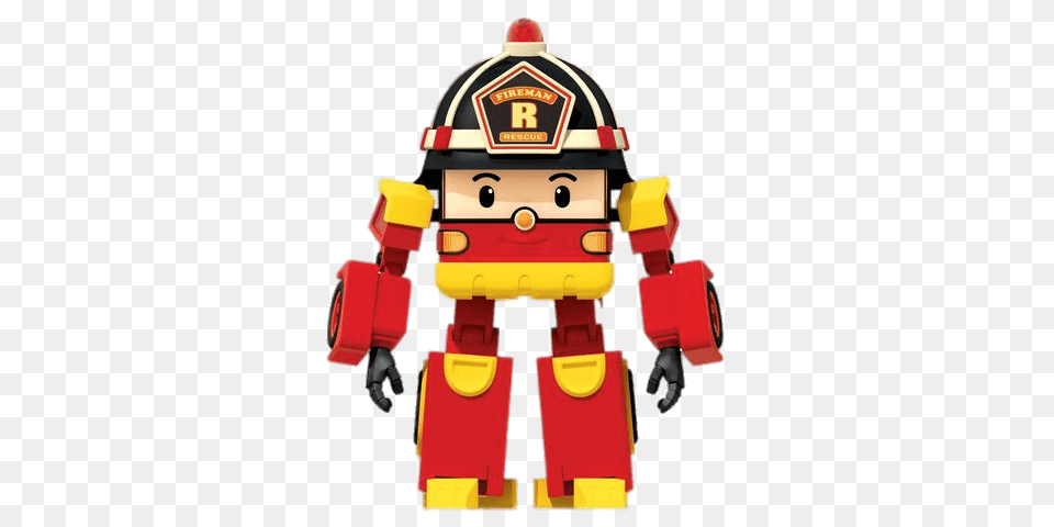 Robocar Poli Character Roy The Fireman Transparent, Robot, Boy, Child, Male Free Png Download