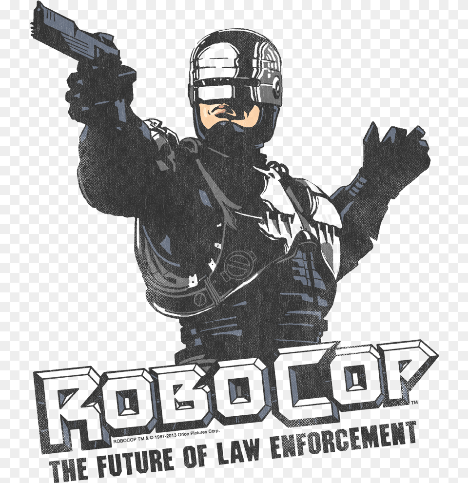 Robocop Future Of Law Men39s Slim Fit T Shirt Robocop, Helmet, Adult, Male, Man Free Transparent Png