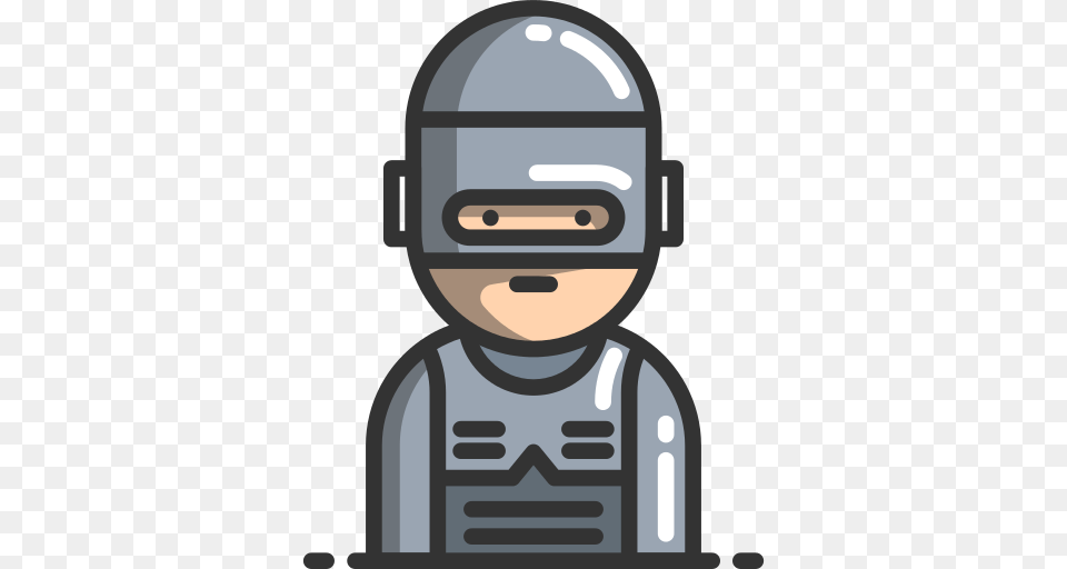 Robocop Icon, Helmet, American Football, Playing American Football, Person Free Png Download