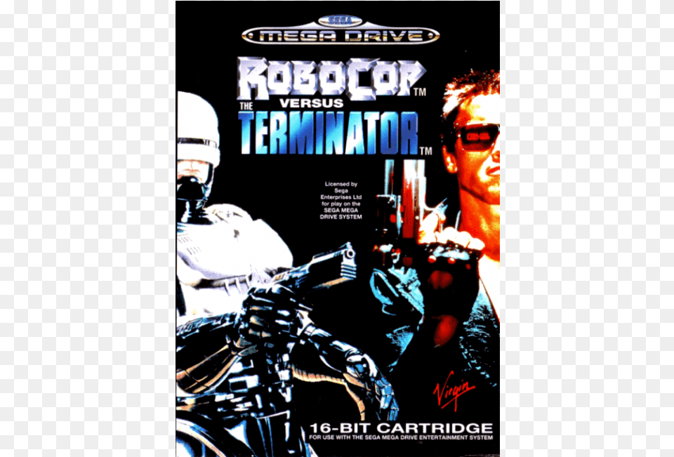 Robocop Versus The Terminator Sega, Advertisement, Poster, Adult, Person Png