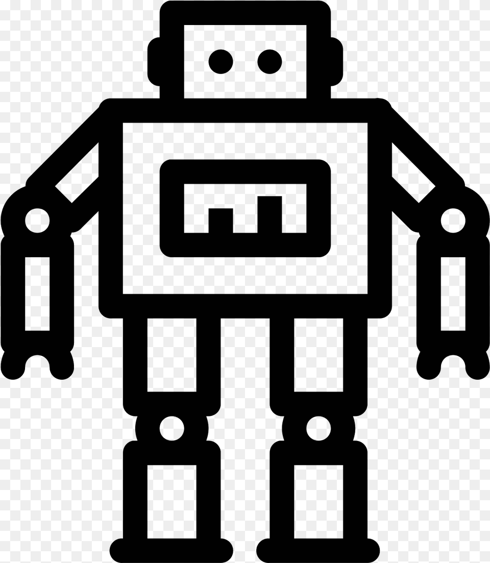 Robot 2 Icon Computer Robotics, Gray Free Png Download