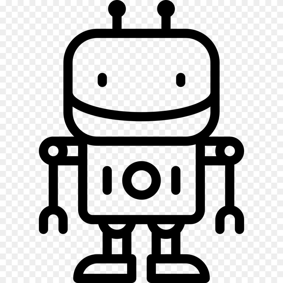 Robot, Gray Free Png