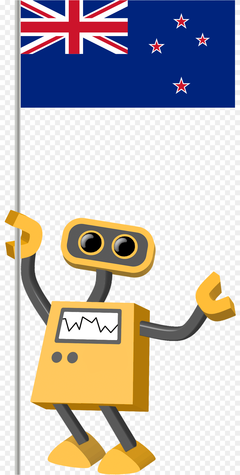 Robot 39 Nz Flag Bot New Zealand Tim Stop Sign Image Cartoon Png