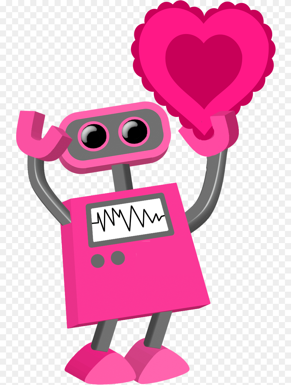 Robot 67 Be My Valentine Tim Pink Robot Cartoon, Dynamite, Weapon Free Transparent Png