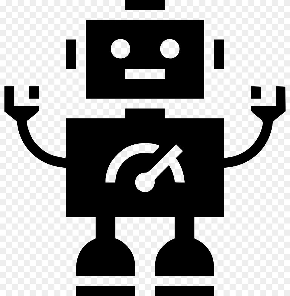 Robot Android Droid Robotics Icon, Stencil Free Transparent Png
