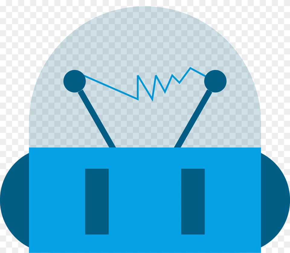 Robot Blue Base With Bubble Top Clipart Png