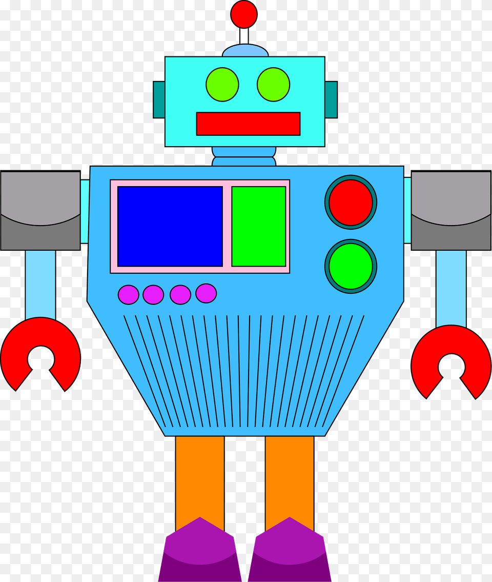 Robot Blue Face And Body Clipart, Dynamite, Weapon Free Png