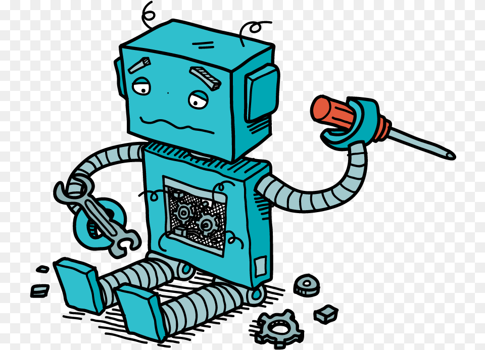 Robot Broken Broken Robot Clipart, Baby, Person, Device, Screwdriver Png Image